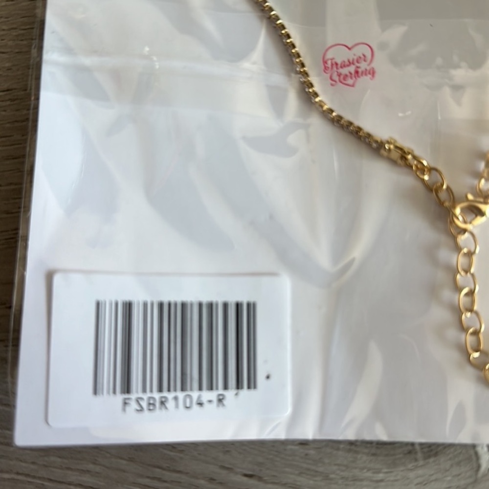 NWT Frasier Sterling As If gold cubic zirconia tennis adjustable choker necklace - Picture 13 of 13